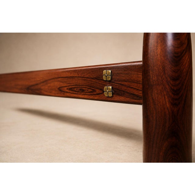 Architectural Brazilian Modern Coffee Table in Rosewood and Marble, Cimo, 1950s For Sale - Image 14 of 18