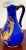 Glass 19th Century Magnificent French Cobalt Gilt Enameled Ewer, Bird of Paradise in Landscape For Sale - Image 7 of 12