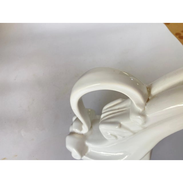 Ceramic Jug with White Color Vallauris France, 1960s For Sale - Image 3 of 10