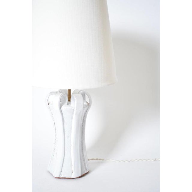 Kasaï Henry White Ceramic Lamp by Barracuda Interiors For Sale - Image 4 of 6