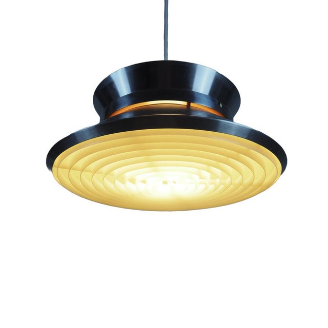 Vintage Pendant Lamp by Carl Thore for Granhaga Metallindustri, Sweden, 1970s For Sale - Image 6 of 9