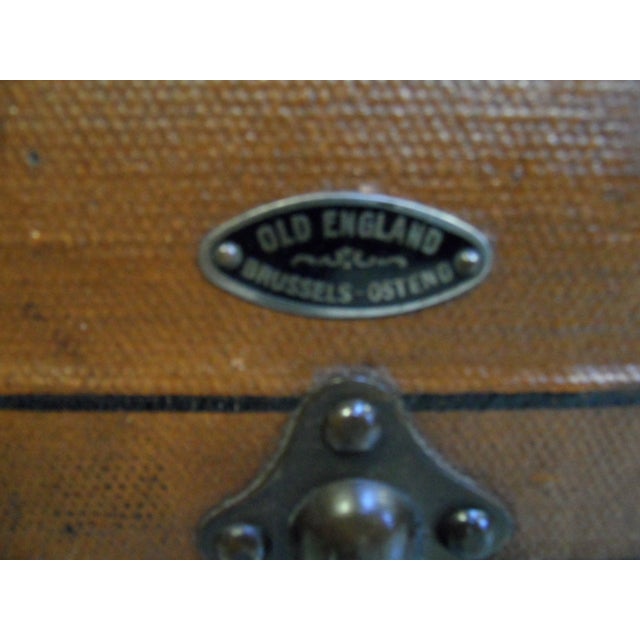 Brown Vintage Wooden Suitcase, 1950s For Sale - Image 8 of 13