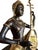 Late 20th Century Art Deco Bronze Statue Lamp With Gold-Tone Shade For Sale - Image 9 of 12
