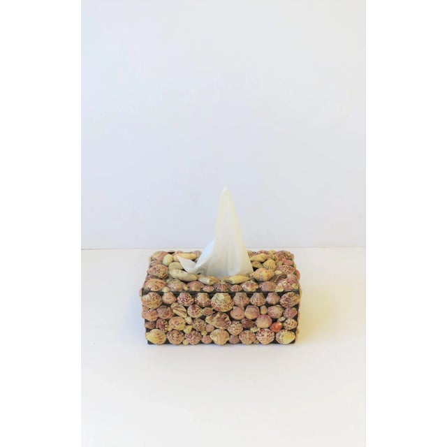 Seashell Tissue Box Cover, Circa 1960s For Sale - Image 4 of 12