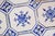 Antique 1920s Portuguese Ceramic Tiles With Stylized Art Deco Rosette Motif Set of 14 For Sale - Image 6 of 18