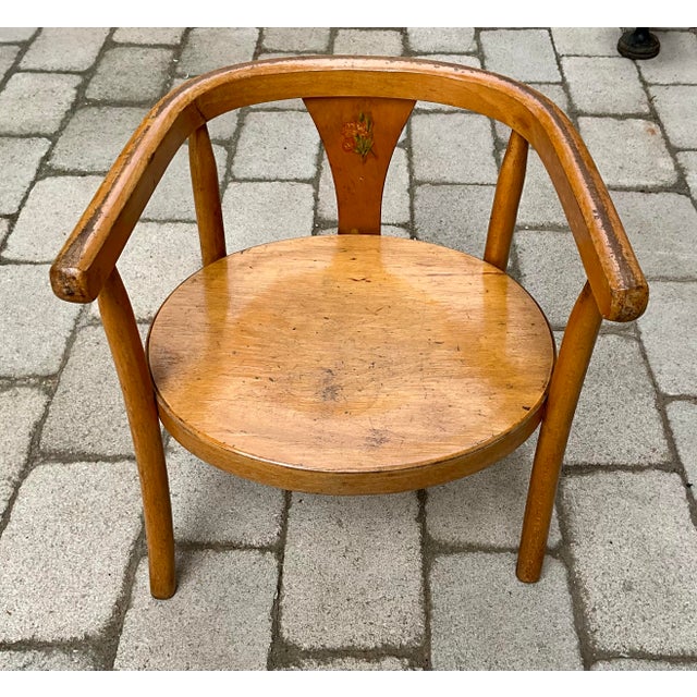 Children's Armchair in Beechwood by Joamin Baumann for Baumann, France, 1950s For Sale - Image 4 of 7