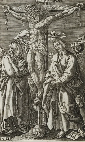 After Dürer, J. Goosens, Christ on the Cross, 17th-Century, Copper Engraving