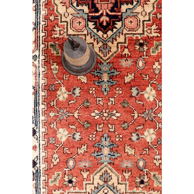 Traditional Pasargad Home Serapi Rust Wool Area Rug, 2' 7'' X 12' 0'' For Sale - Image 3 of 4