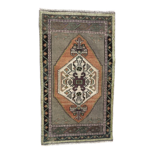 1960s Handmade Anatolian Oushak Rug For Sale
