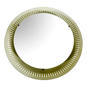 Mid-Century Metal Illuminated Mirror by Hillebrand, Germany, 1950s