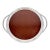 Vintage Large Round Mahogany & Silverplate Serving Tray With Twisted Handles For Sale