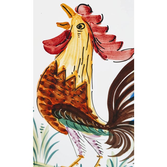 Ceramic Italian Rooster Platter Hand Paint Italy Pottery Chicken For Sale - Image 7 of 8
