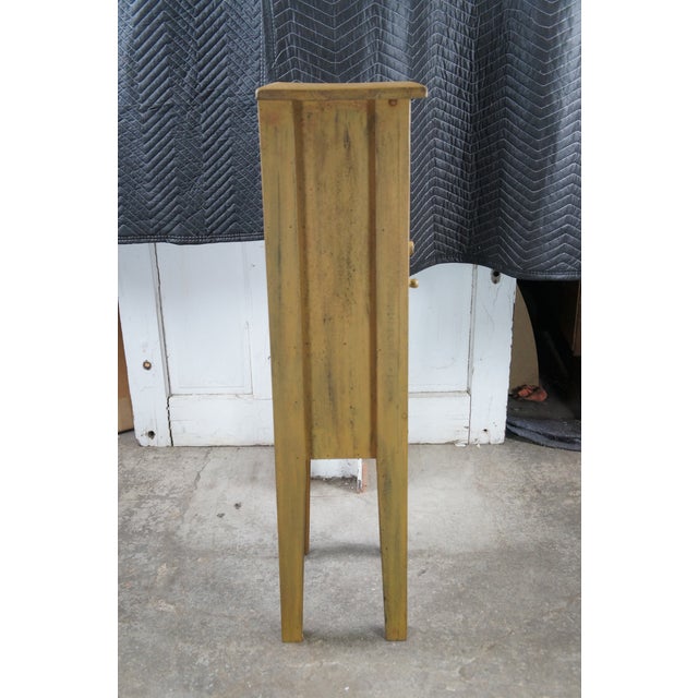 Mid 20th Century Primitive Low Profile Country Pine Linen Storage Jelly Cabinet Cupboard 46" For Sale - Image 10 of 10