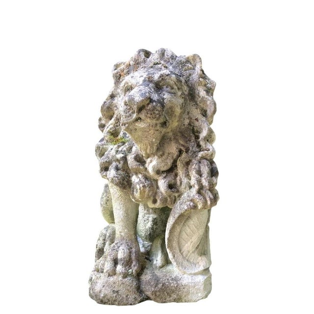 Stone Lions, 1950s, Set of 2 For Sale - Image 10 of 12