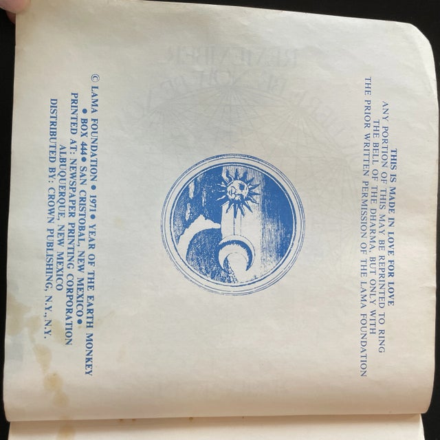 Paper 1971 First Edition Book “Be Here Now” by Ram Dass For Sale - Image 7 of 11