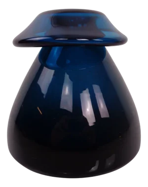 Hand-Blown Blue Glass Vase, Italy, 1960s