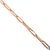 Early 21st Century Unisex 14k Rose Gold 5.20mm Oval Paper Clip Link Chain Necklace For Sale - Image 5 of 8