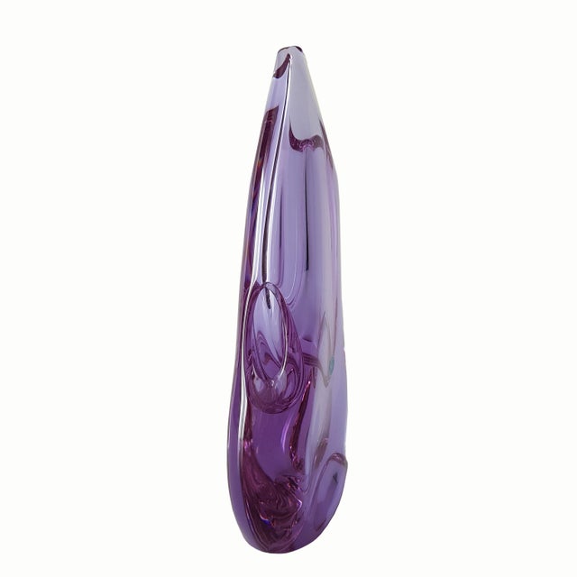 Glass 1960s Bohemian Art Glass Vase With Two Openings by Miroslav Klinger For Sale - Image 7 of 12