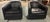 Contemporary Restoration Hardware Collection Black Leather & Chrome Accent Swivel Chairs For Sale - Image 3 of 8