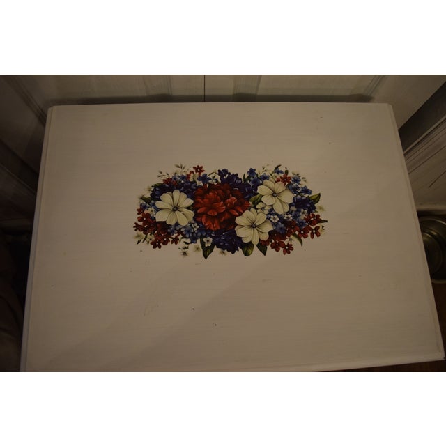 Wood Decoupage Cardinal Nightstand/End Table For Sale - Image 7 of 7