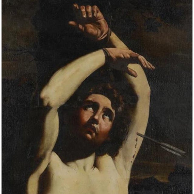 Baroque Circle of Guido Reni, Nude, Saint Sebastian, 17th Century For Sale - Image 3 of 7