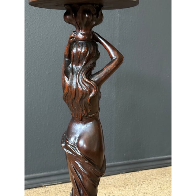 Art Nouveau Pedestal by E.Kopriwa Co. Architectural Modelers and Wood Carvers. For Sale - Image 9 of 18