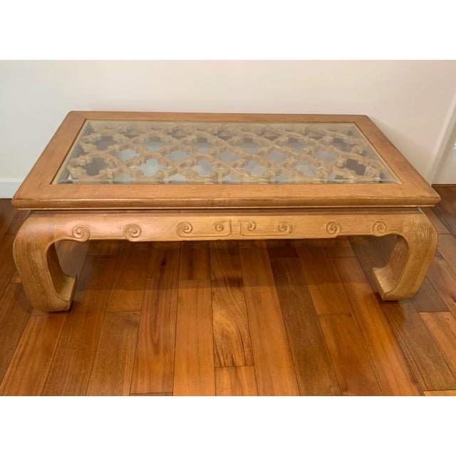 Chinoiserie Vintage Chinoiserie Style Century Furniture Coffee Table For Sale - Image 3 of 9