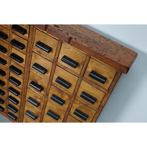 Industrial Industrial Dutch Beech & Pine Workshop Cabinet, 1950s For Sale - Image 3 of 18