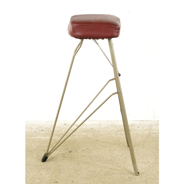 Vintage 1950s French Industrial Libellule Workshop Stool For Sale - Image 6 of 12