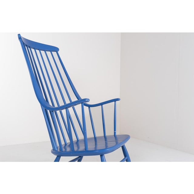 Mid-Century Modern Grandessa Rocking Chair attributed to Lena Larsson for Nesto, 1960s For Sale - Image 3 of 11