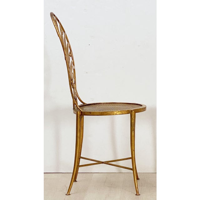 Gold Italian Wheat Sheaf Chair by S. Salvadori, Firenze For Sale - Image 8 of 10