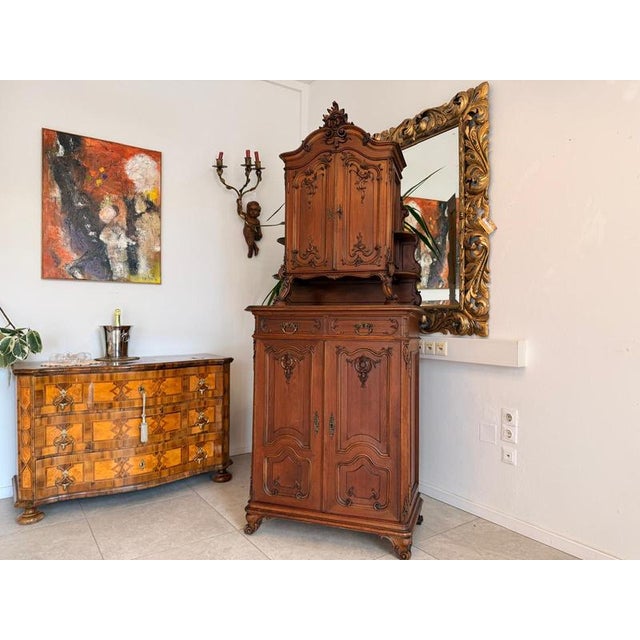 Original, beautiful Baroque-style buffet cabinet. Dimensions: Height x Width x Depth 205 x 88 x 49 cm. For sale is a...