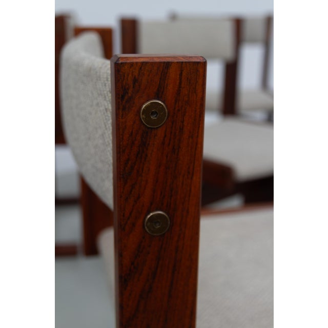 Danish Brutalist Rosewood Dining Chairs from Gangsø Møbler, 1970s, Set of 6 For Sale - Image 7 of 18
