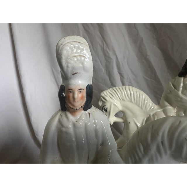 Pair of Mid 19th Century Staffordshire Scottish Hunters on Horseback For Sale In Lexington, KY - Image 6 of 14