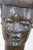 Vintage African Folk Art Carved Blackwood Tribal Warrior Head Bust Sculpture 18" For Sale - Image 10 of 14