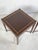 Traditional C. 1940s Regency Leather and Mahogany End Tables - A Pair For Sale - Image 3 of 12