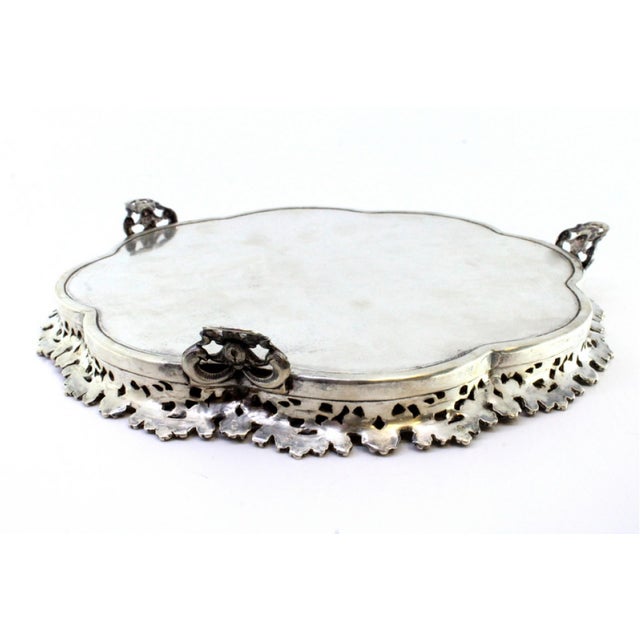 Silver Ticket Holder in Lobed Shape For Sale - Image 4 of 9