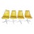 1970 Yellow Vinyl Dining Chairs - a Set of 4 For Sale