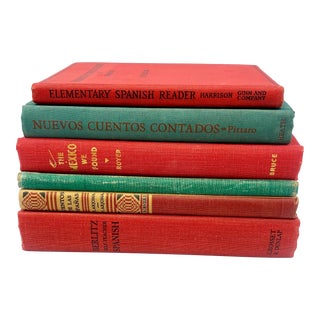 Collection of Antique/Vintage Spanish Language & Mexico Themed Books - Set of 6 For Sale