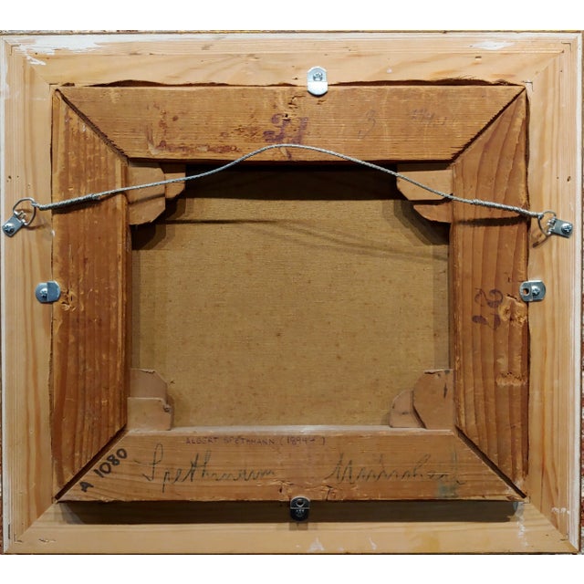 Textile Albert Spethmann - Women Bathing in a Dark Forest-Oil Painting For Sale - Image 7 of 9