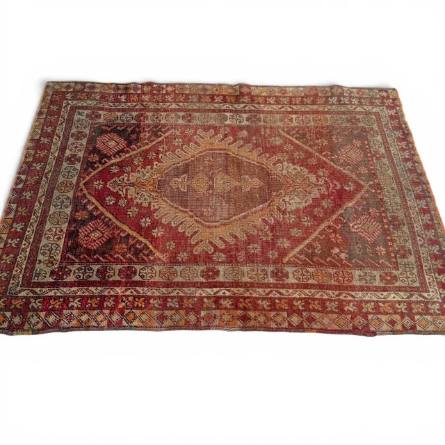 Antique Red Sivas Rug | Large Medallion Design | 3x5 For Sale In Los Angeles - Image 6 of 6