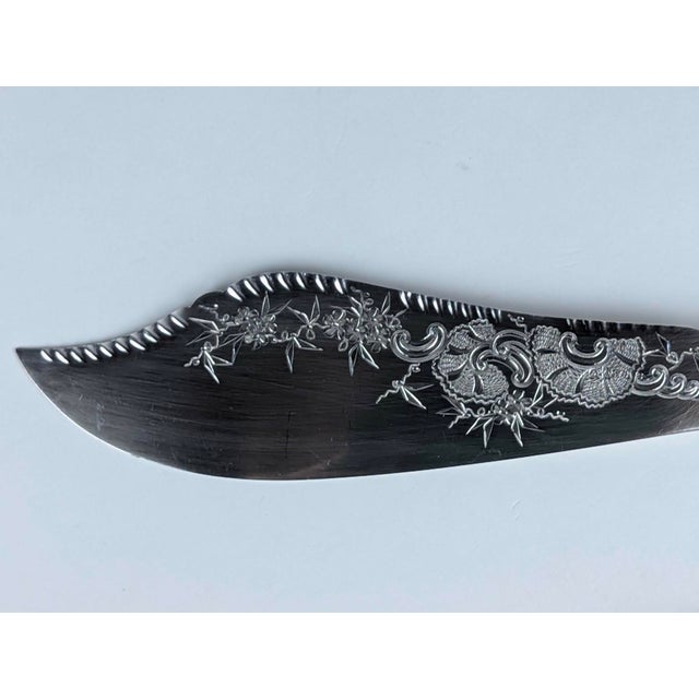 Victorian English Fish Serving Knife and Fork, Aesthetic Movement, C. 1888 For Sale In San Francisco - Image 6 of 11