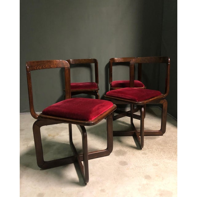 Vintage Italian Dining Chairs, 1960s, Set of 4 For Sale - Image 6 of 11