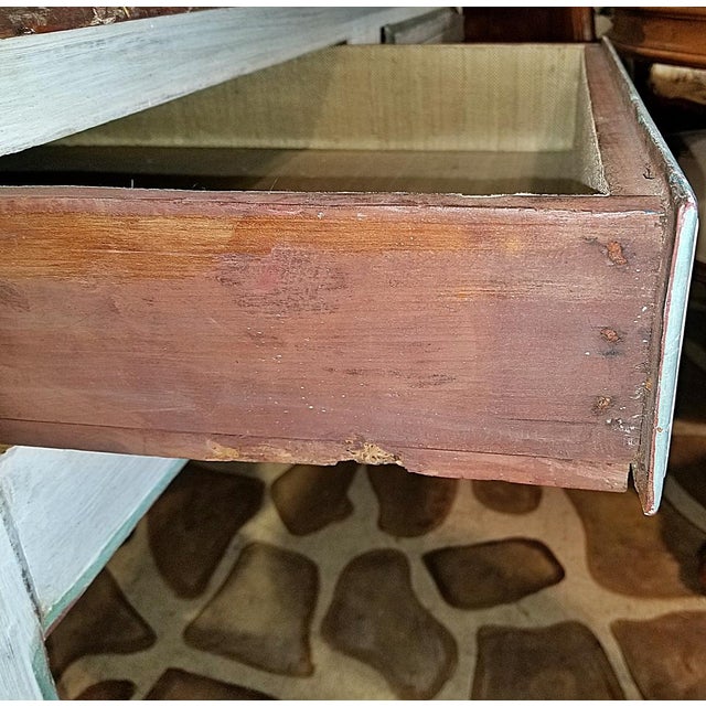 Wood Mid 19th Century French Country Painted Pine Desk Bureau Table For Sale - Image 7 of 11