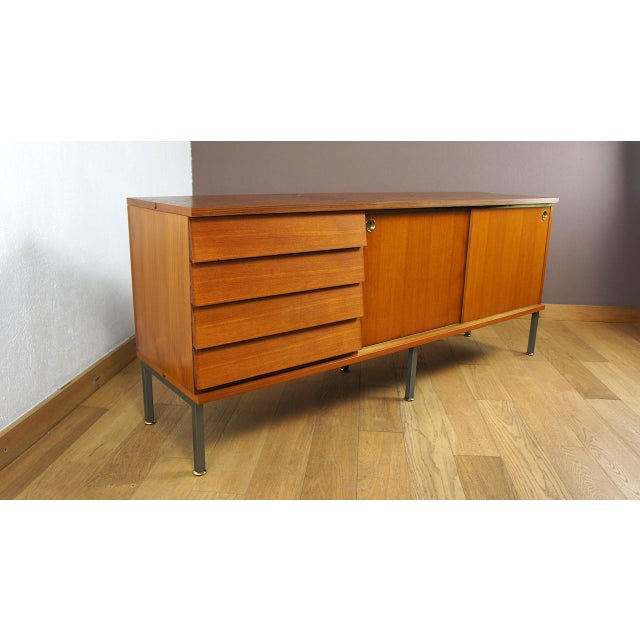 Teak Sideboard by Louis Paolozzi for Monopoly, 1960, in Very Good conditions. Designed 1960 to 1969 I have official proof...