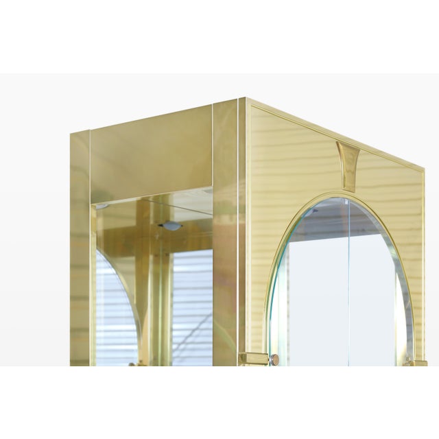 Gold Vintage Brass Vitrine / Display Cabinet by Mastercraft For Sale - Image 8 of 13