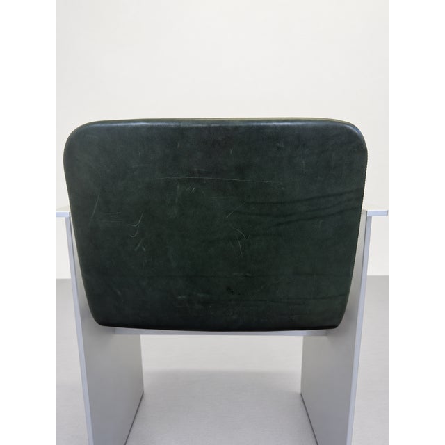 Cassina Flutz Chairs in Steel and Leather by Michael Anastassiades for Cassina, 2010s, Set of 2 For Sale - Image 4 of 14