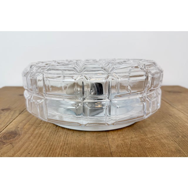 Metal Vintage Glass Wall Light, 1970s For Sale - Image 7 of 17