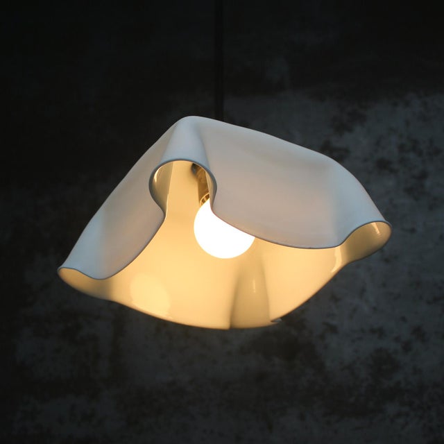 French White Mat Opaline Glass Pendant Light For Sale - Image 6 of 7