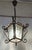 1980s Vintage Rustic German Hanging Lamp in Lantern Shape with Iron, 1980s For Sale - Image 5 of 7